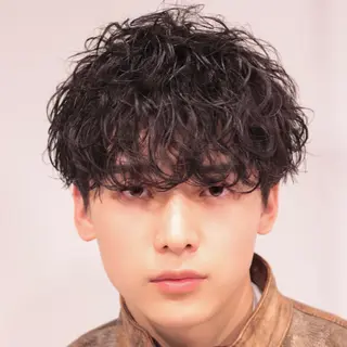 ミディアム パーマ ヘアアレンジ メンズ 小林海斗💥フェザー ニュアンスパーマ💥のヘアスタイル