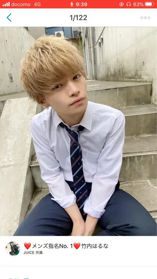 メンズ BABY 艶髪暗髪ヘア💖達人のヘアスタイル