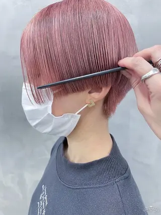 ショート カラー パーマ ヘアアレンジ メンズ ハイトーン/レイヤー 🌸さくらのヘアスタイル