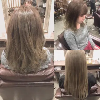ロング カラー レイヤーカット匠 イソザキノリユキのヘアスタイル