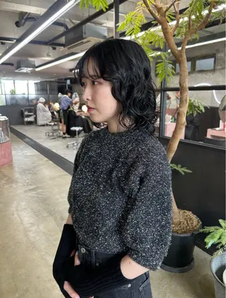 パーマ 森田遥奈/透明感カラ ー/似合わせカットのヘアスタイル