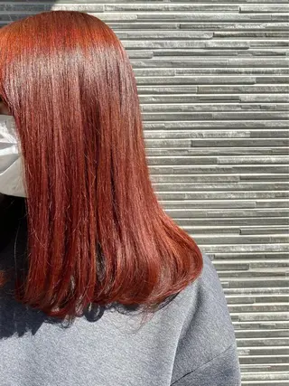 セミロング カラー 透明感カラー 天羅のヘアスタイル