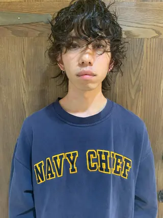 パーマ メンズ VEGA天神 ブリーチのヘアスタイル