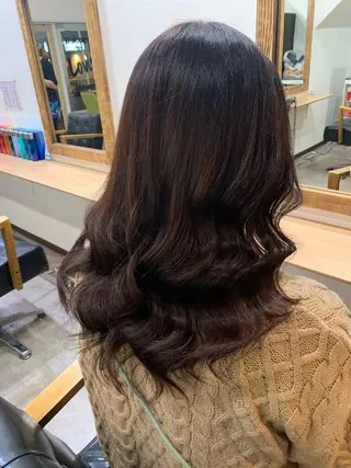 セミロング カラー パーマ ヘアアレンジ メンズ キッズ ネイル マツエク・マツパ アイブロウ 🤍韓国風/艶髪🤍 鳥越美羽のヘアスタイル