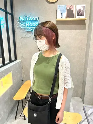 ミディアム カラー mood tatemachiのヘアスタイル