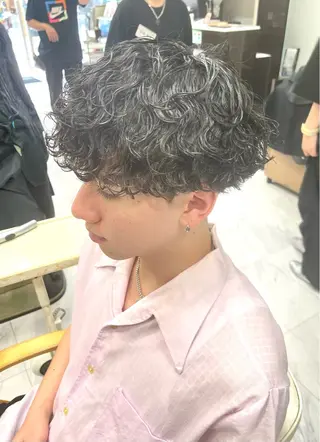 ショート パーマ メンズ ❄️メンズカット 落合諒❄️のヘアスタイル