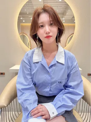 ショート カラー レイヤー❣️縮毛矯正 川村利幸のヘアスタイル