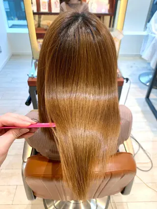 ミディアム カラー パーマ キッズ 酸熱トリートメント/ 髪質改善🌟玉井香奈のヘアスタイル