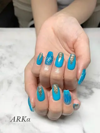 セミロング ネイル Nailsalon ARKαのネイルデザイン