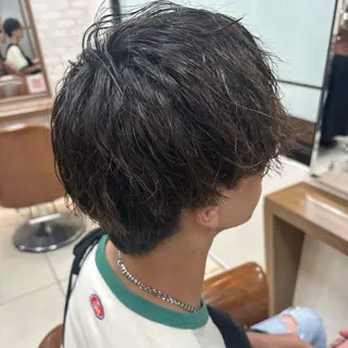 パーマ メンズ 髪質改善/ブラック ヘア/リンのヘアスタイル