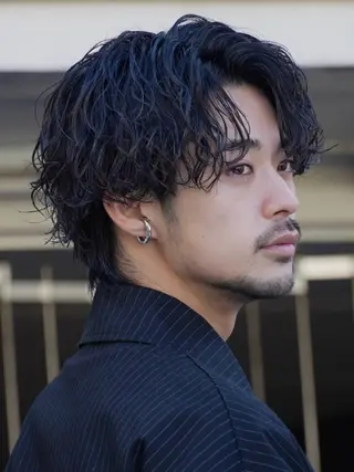 パーマ メンズ fifth men's原宿所属・fifth/原宿/ シャドウパーマ/カズのヘアスタイル