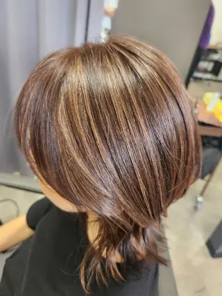 ミディアム カラー TELA HAIR 土気あすみが丘店所属・✂ AYAのヘアスタイル