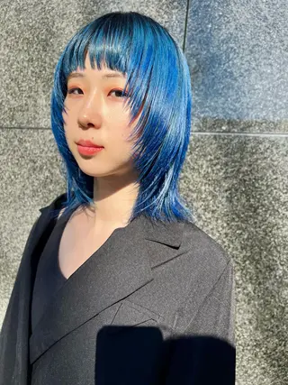 ミディアム 【ロングウルフカット 姫カット】伊藤裕哉のヘアスタイル