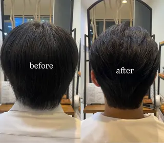 ショート メンズ wakana／ カット／ハイライトのヘアスタイル