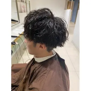 パーマ メンズ 大場 優弥のヘアスタイル