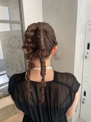 ロング ヘアアレンジ 透明感カラー✨艶髪 制作🌱山根あゆみのヘアスタイル