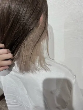 ミディアム 切っぱなし💇‍♀️ イヤリング🎨龍之介のヘアスタイル