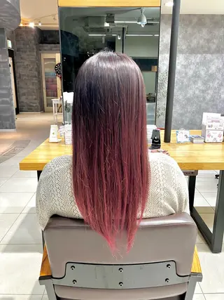 ロング カラー 🦔Laulu 菅原綾乃のヘアスタイル