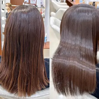 ロング カラー パーマ 縮毛矯正/髪質改善 /韓国風　山川春輝のヘアスタイル