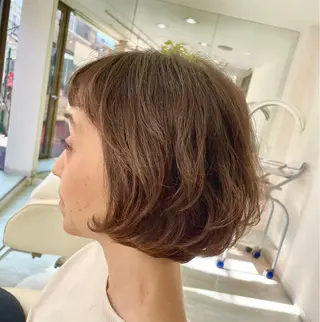 ショート カラー パーマ チーフデザイナー 西川凌史のヘアスタイル