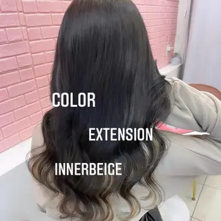 ロング カラー エクステ🩵ブリーチ 韓国ヘア🩵KAEのヘアスタイル