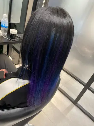 ミディアム カラー ヘアアレンジ 髪質改善×ハイトーン 中田啄也のヘアスタイル