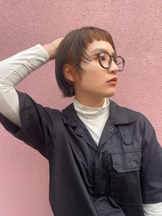 ショート カラー ショート/ボブ/ 心斎橋/宮脇美奈のヘアスタイル