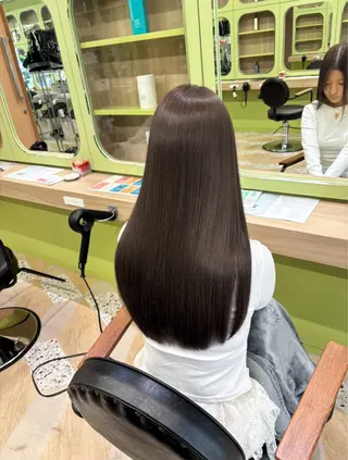 ロング カラー パーマ 朝が楽になる髪質改善 /美髪矯正/KOHのヘアスタイル