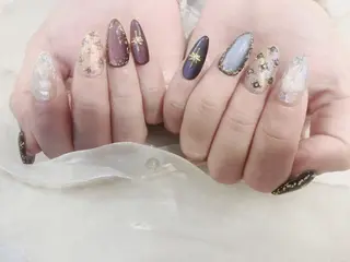 ミディアム カラー ネイル Babarla Nailのネイルデザイン