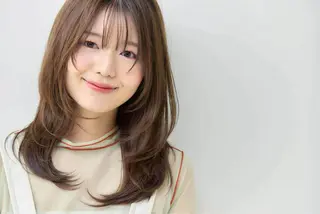 セミロング 中谷 瑞稀のヘアスタイル