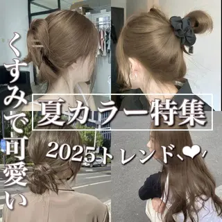 ロング カラー 透け上品ハイトーン 職人ゆうと🤍のヘアスタイル