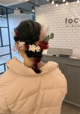 ミディアム ヘアアレンジ 🌟天王寺ヘアセット 🥑アレンジ師🌟のヘアスタイル