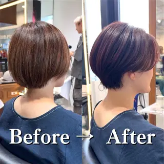ショート カラー 🪷ショート/パーマ /ボブ🪷Akinaのヘアスタイル