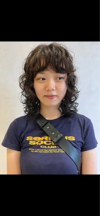 ミディアム パーマ nono/パーマ /顔まわりカット🐈のヘアスタイル