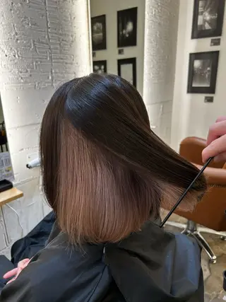 ミディアム カラー AMBERGLEAM Hair&Cloth Yoga所属・Ryo☘縮毛矯正/ メンズ/ブリーチ/のヘアスタイル