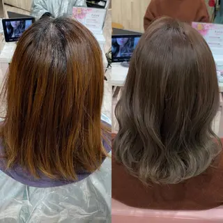 セミロング カラー On所属・顔まわりカット🌟 くびれヘア/寺門遥輝のヘアスタイル