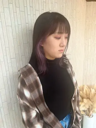 ミディアム カラー Aya/四条烏丸/ インナーカラーのヘアスタイル