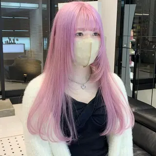 ロング カラー ハッシュカット/ハイ トーン/MANAMIのヘアスタイル