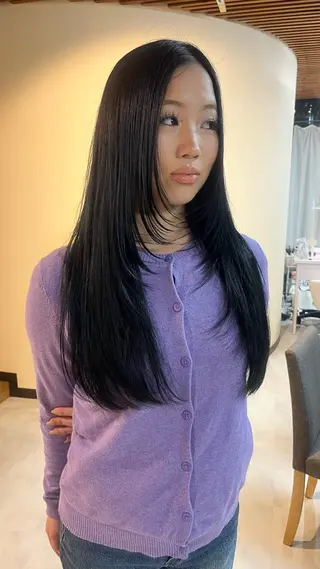 ロング デザインカラー／ ハイトーン／竹井俊介のヘアスタイル