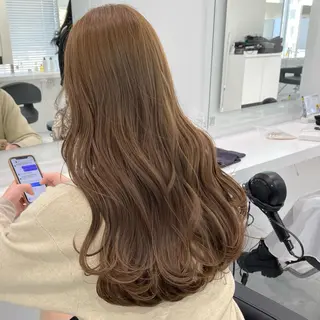 セミロング カラー ヘアアレンジ 髪質改善/ハイトーン /新宿/Takutoのヘアスタイル