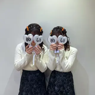 ヘアアレンジ エクステ🎀 暖色カラー🎀amiのヘアスタイル