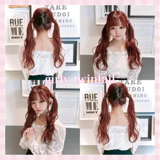 ロング ヘアアレンジ 💗ガーリーヘア🎀 saki💗のヘアスタイル