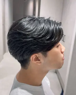 パーマ メンズ 曲がる縮毛/カルマパ ーマ/池袋/横村大全のヘアスタイル