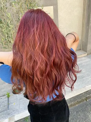 セミロング カラー 赤み消し韓国ヘア レイヤー縮毛🤍渡邉のヘアスタイル