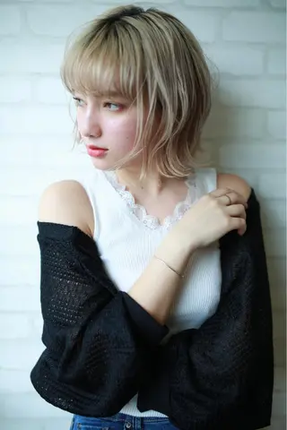ミディアム カラー パーマ ヘアアレンジ メンズ キッズ ネイル マツエク・マツパ premier modelsのヘアスタイル
