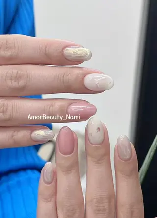 ネイル Kaka_ パラジェル、長さだしのネイルデザイン