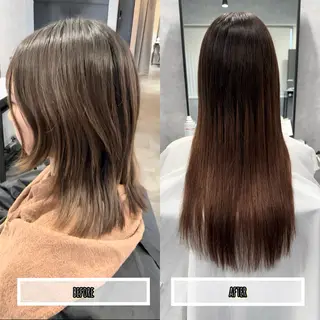 ミディアム カラー プルエクステ/透明感 カラー✨KAZUKIのヘアスタイル