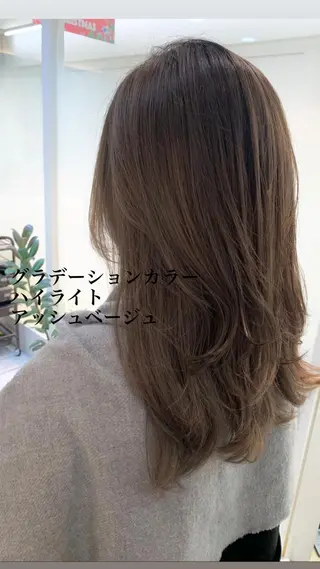 セミロング カラー 似合わせカラー/艶 髪質改善/ヨシザキのヘアスタイル