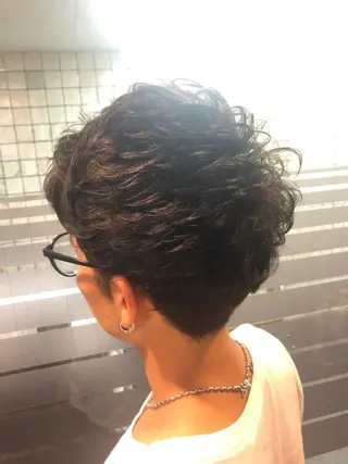 ミディアム パーマ メンズ 【店長】福田 健人のヘアスタイル