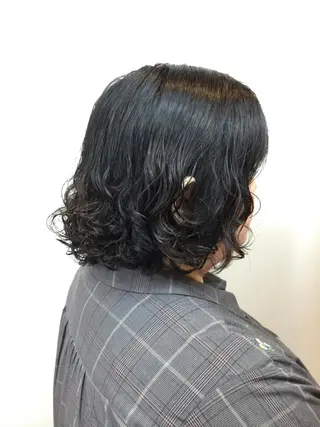 ミディアム パーマ Annon プライベートサロンのヘアスタイル